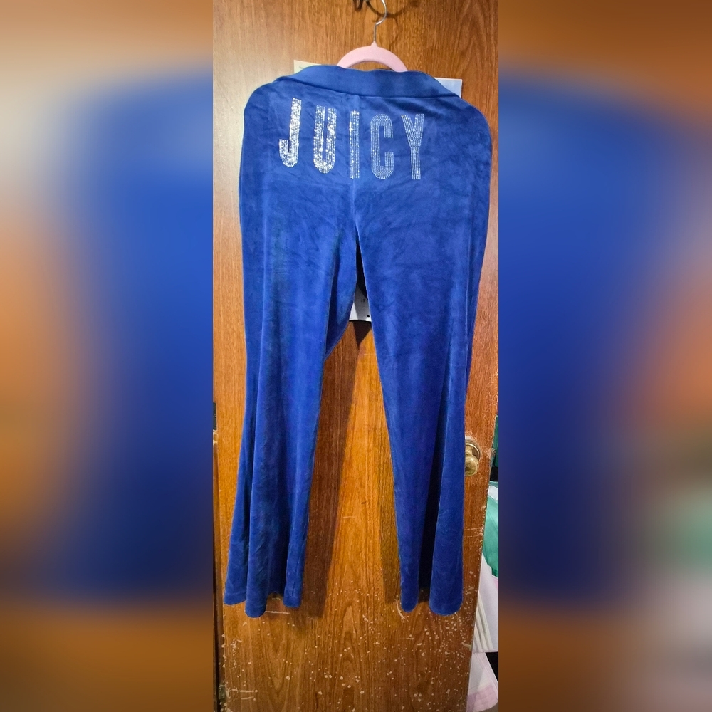 Juicy Couture Royal Blue Velour Trousers